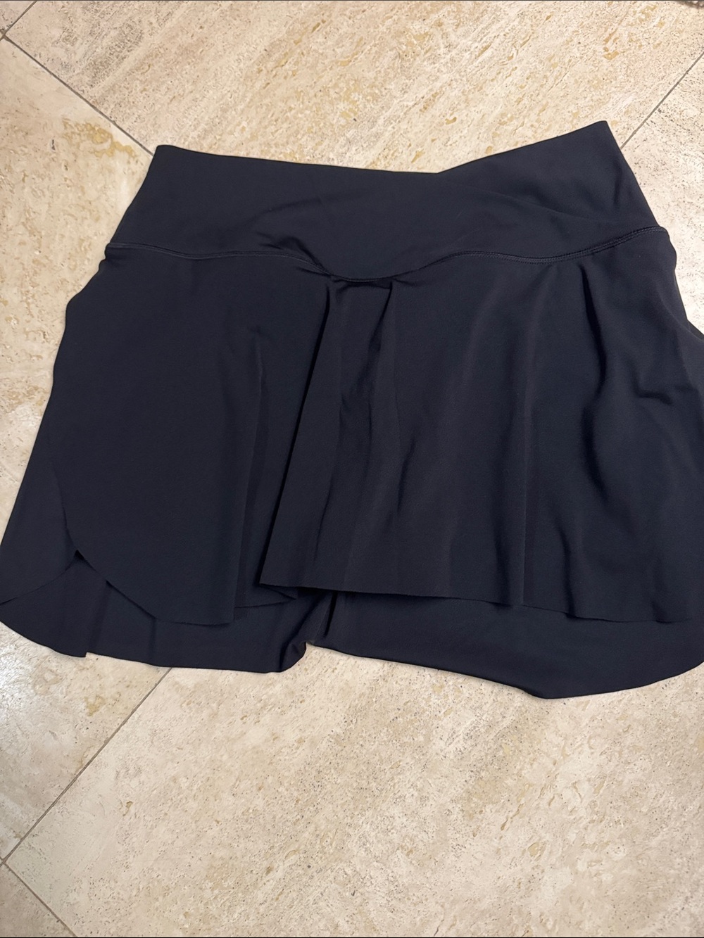 Black Women's Tennis/PB Skort with Flared Overlay